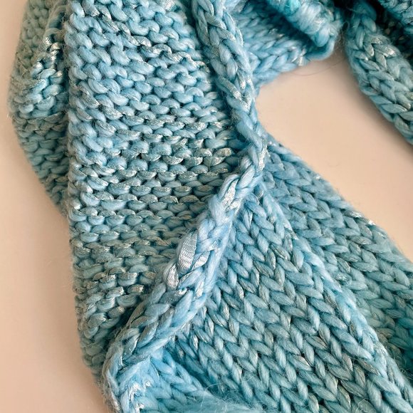 BEBE Aqua shades Knit Infinity scarf Wool Blend - Picture 4 of 6